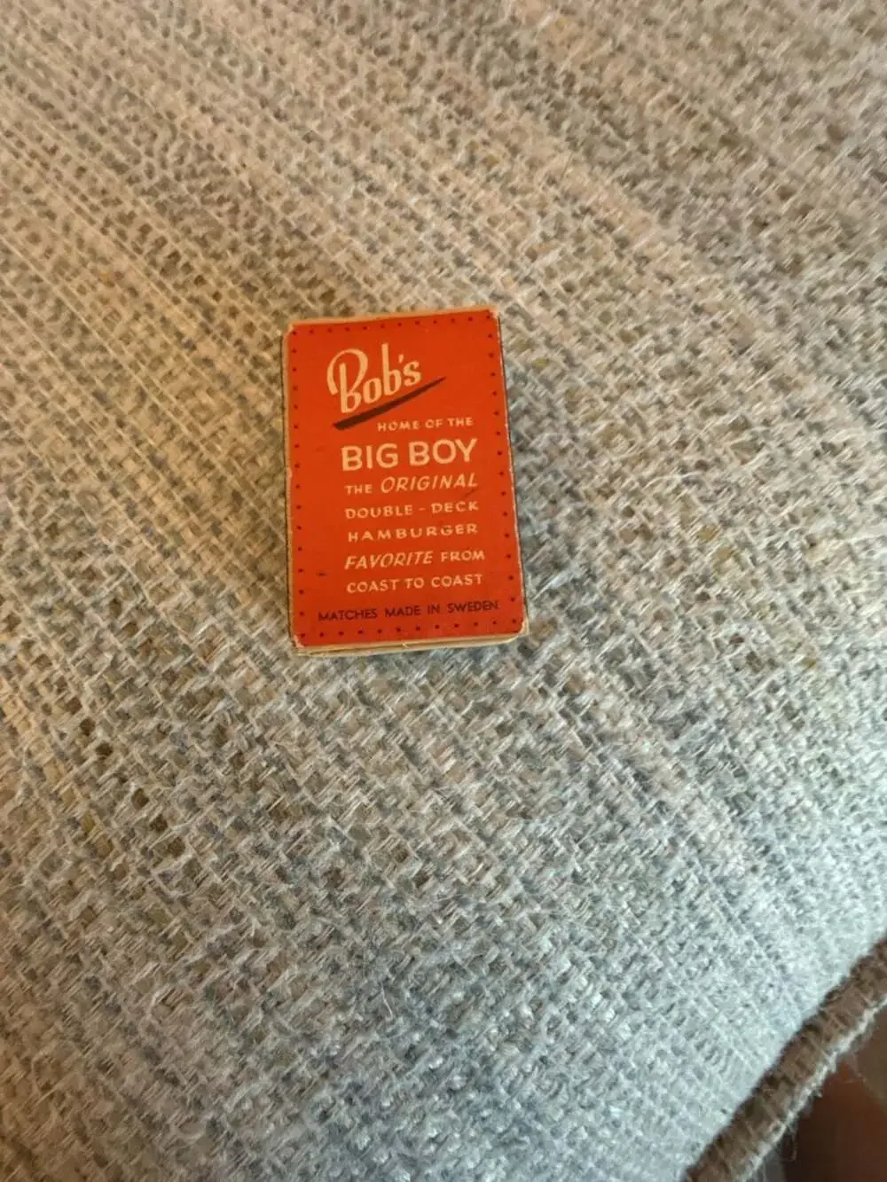 Vintage Bob's Big Boy Restaurant Matchbox